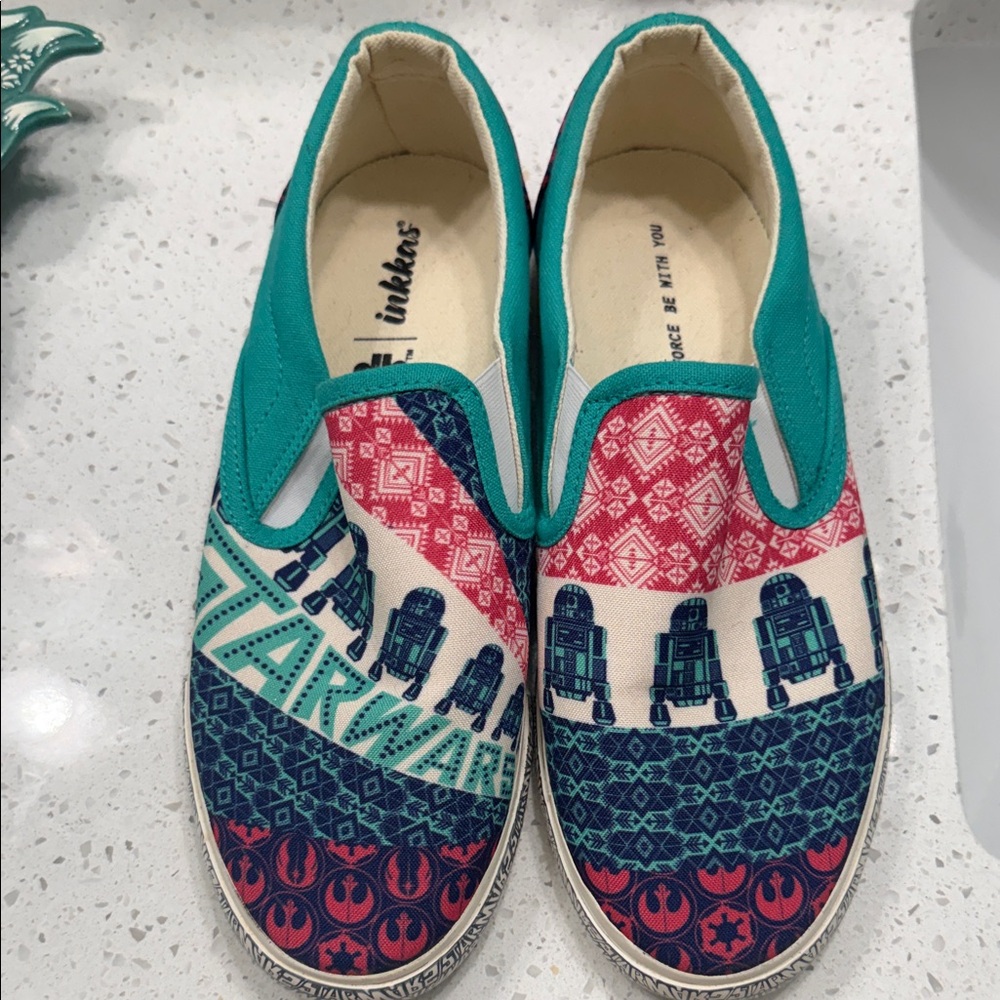 Inkkas Star Wars Limited Edition Slip-On Sneakers with Boho R2D2 Design
